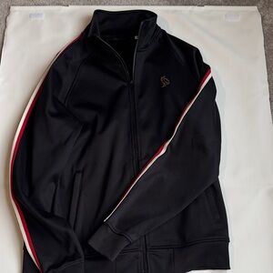 OVO - Octobers Very Own - Black Track Jacket with Red and White Stripes